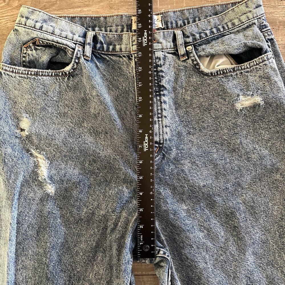 We The Free Jeans Womens 34 CRVY High Rise Button Fly Cropped Distressed Raw Hem - Picture 6 of 9